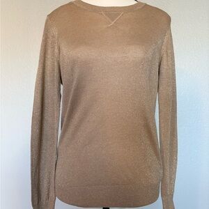 Forever 21 Shimmering Gold Crewneck Sweater